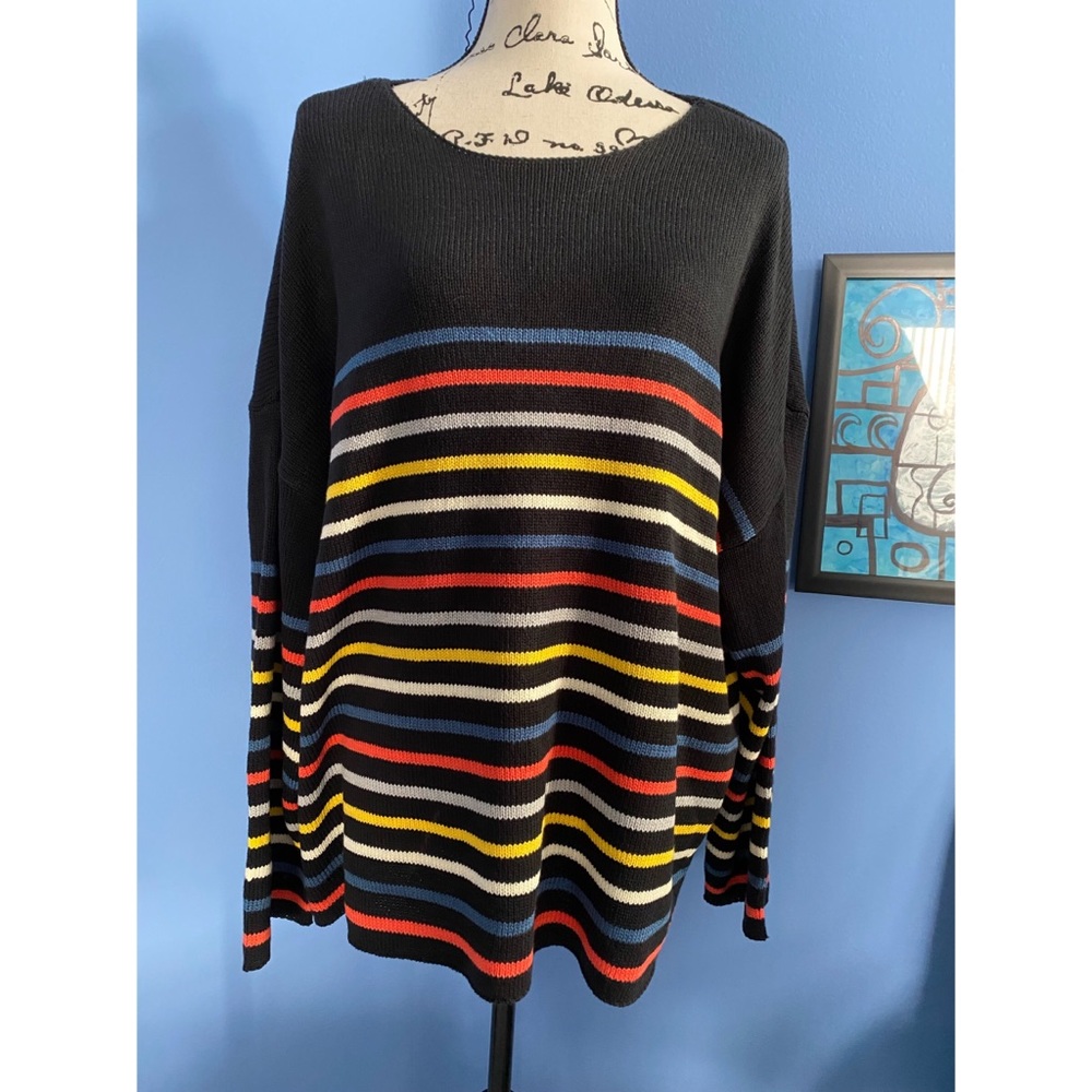 Chelsea & Theodore  Multi Striped Sweater NWTS 3X